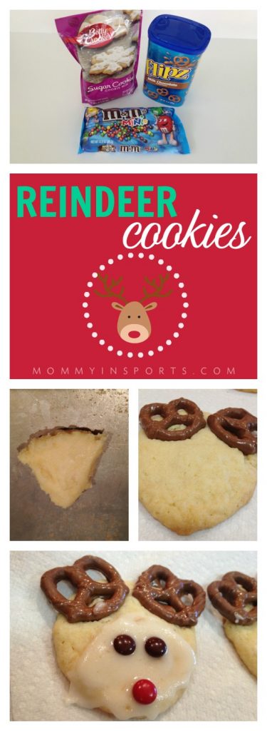 Need a simple yet super festive recipe for a holiday cookie? Look no further! These reindeer cookies are super cute and the kids love them!