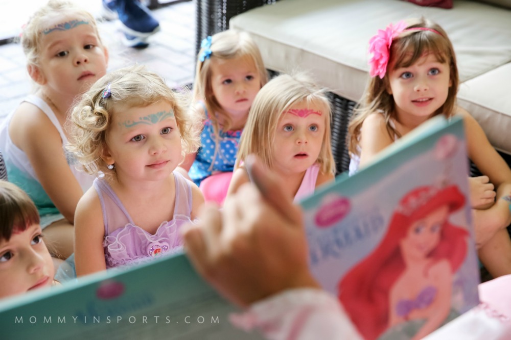 Ariel Party Kids reading