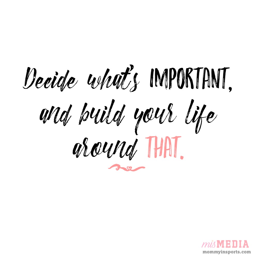 Decide what's important