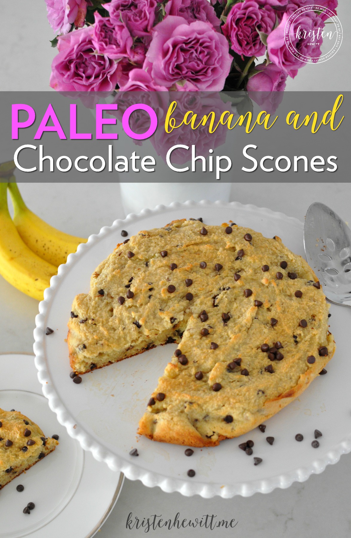 Looking for a new paleo scones recipe? Try these paleo banana chocolate chip scones. They are so easy to make and a delicious treat for breakfast!
