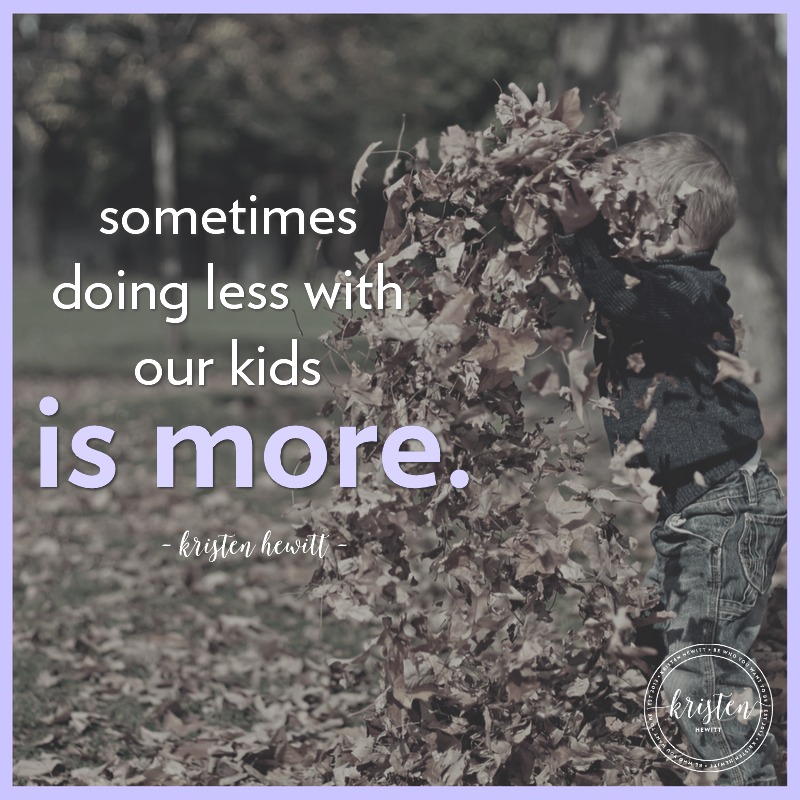Do you worry your kids are overscheduled? Read why this mom only allows her kids to do one after-school activity. Sometimes doing less with our kids is more!