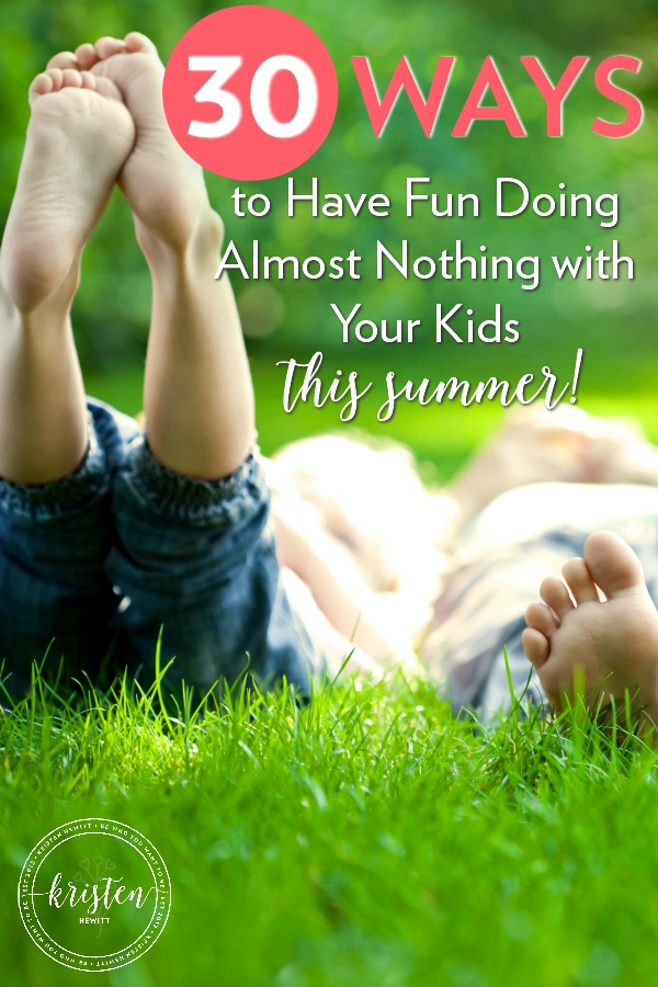 Are you tired of schedules, camps and having to be somewhere every day? If you want to give your kids an old-fashioned summer here are some laid back ideas to help them have fun doing almost nothing!